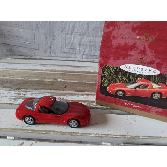 Hallmark 1997 Corvette Red car ornament Christmas